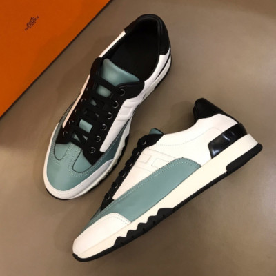 Hermes 2019 Mens Parfunms Leather Sneakers - 에르메스 남성 레더 스니커즈 Her0260x.Size(240 - 275).파스텔톤그린