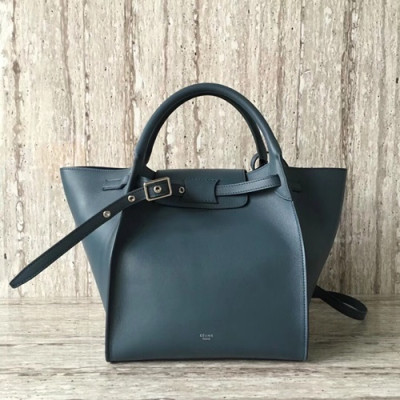 Celine Tote Shoulder Bag,26CM - 셀린느 레더 토트 숄더백 ,55426-12,26CM,네이비