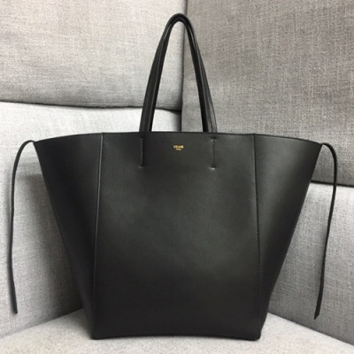 Celine Leather Tote Shoulder Shopper Bag,32CM - 셀린느 레더 토트 숄더 쇼퍼백 ,2206-3,32CM,블랙