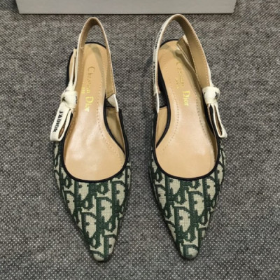 Christian Dior 2019 Womens  Quake Oblique J'adior Embroidery Logo Slingback - 크리스챤 디올 여성 자디오 자수 로고 슬링백 Dio0186x.Size(225 - 255).그린