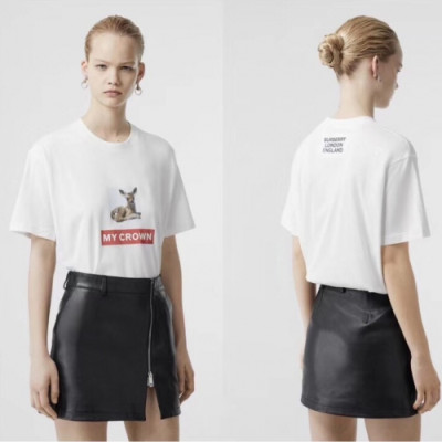 Burberry 2019 Mm/Wm Printing Logo Cotton Short Sleeved Tshirt - 버버리 남자 프린팅 로고 코튼 반팔티 Bur0682x.Size(xs - l).화이트