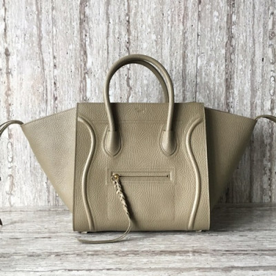 Celine Luggage Leather Tote Bag,30CM - 셀린느 러기지 레더 토트백 ,9901-12,30CM,카키3