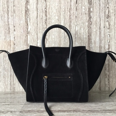 Celine Luggage Leather Tote Bag,30CM - 셀린느 러기지 레더 토트백 ,9901-14,30CM,블랙