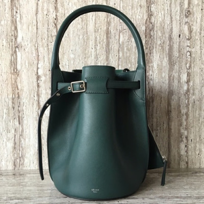 Celine 2019 Leather Bigbag Bucket Tote Bag,30CM - 셀린느 2019 레더 빅백 버킷 토트백 ,55427-4,30CM,다크그린