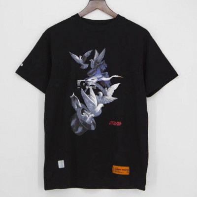 Heron Preston 2019 Mens Printing Cotton Crew neck Short Sleeveless Tshirt - 헤론프레스턴 남성 프린팅 코튼 반팔티 Hron0010x.Size(m - 2xl).블랙