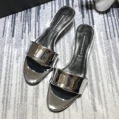 Alexander wang 2019 Womens Patent Embellished Strass  Slipper - 알렉산더왕 여성 페이턴트 스트라스 슬리퍼 Alw008x.(220 - 250).실버