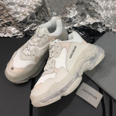 [커스텀급]Balenciaga 2019 Mm/Wm Triple'S Clear Sole Runner - 발렌시아가 남자 트리플S 러너 Bal0159x.Size(230 - 275).화이트