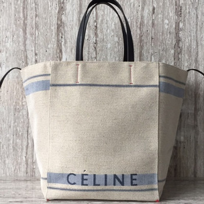 Celine Canvas Tote Shoulder Shopper Bag,37CM - 셀린느 캔버스 토트 숄더 쇼퍼백 ,2207-2,37CM,연블루