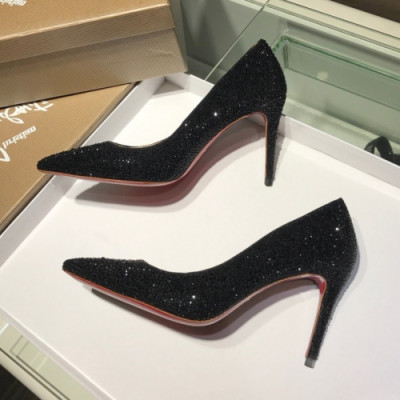 Christian Loubutin 2019 Strass Glitter High-heel Pumps  - 크리스챤 루부탱 스트라스 글리터 하이힐 펌프스 Btin0043x.Size (225 - 245).블랙