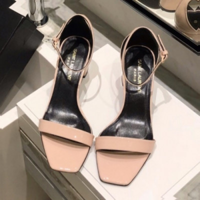 Saint Laurent 2019 Womens Patent Strap Sandal - 입생로랑 여성 페이던트 스트랩 샌달 Ysl0050x.Size(220 - 250).베이비핑크