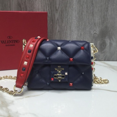 [❤ 귀여움 뿜뿜 ❤]Valentino 2019 Leather Garavani CandyStud Mini Chain Shoudler Bag,17CM - 발렌티노 2019 레더 가라바니 캔디스터드 미니 체인 숄더백,0073-VTB0039,17CM,네이비