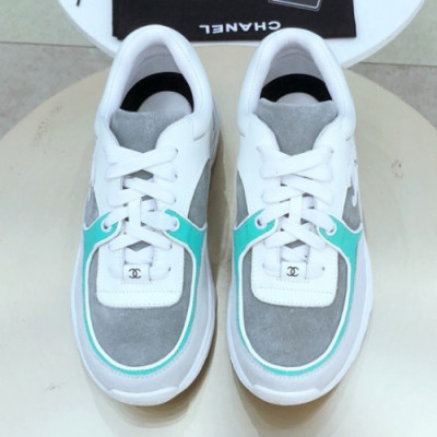 [커스텀급]Chanel 2019 Womens Cruise Suede TPU Runner - 샤넬 여성 크루즈 스웨이드 TPU 러너 Cnl0366x.Size(225 - 255).파스텔톤그린