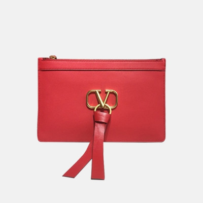 Valentino 2019 Leather Clutch Bag  - 발렌티노 2019 레더 여성용 클러치백,VTB0058,레드