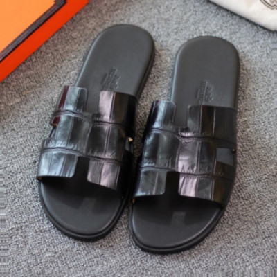 Hermes 2019 Mens Classic Oasis Leather Sandal - 에르메스 남성 클래식 오아시스 레더 샌들 Her0264x.Size(245 - 275).블랙