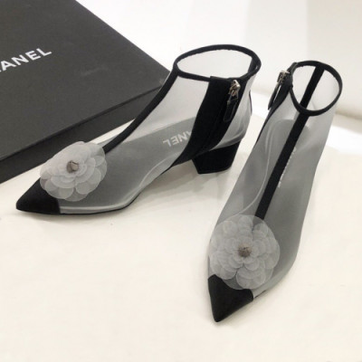 Chanel 2019 Women's Camelia Mesh Anckle Boots - 샤넬 여성 까멜리아 메쉬 앵클 부츠 Cnl0369x.Size(225 - 245).그레이