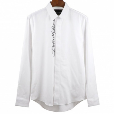 Dolce&Gabbana 2019 Mens Logo Slim Fit Cotton Tshirt - 돌체앤가바나 남성 로고 슬림핏 코튼 셔츠 Dol0188x.Size(m- 2xl).화이트