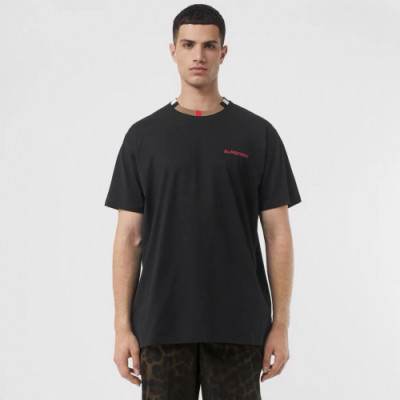 Burberry 2019 Mens Printing Logo Cotton Short Sleeved Tshirt - 버버리 남성 프린팅 로고 코튼 반팔티 Bur0691x.Size(xs - xl).블랙