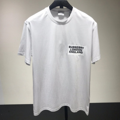 Burberry 2019 Mens Printing Logo Cotton Short Sleeved Tshirt - 버버리 남성 프린팅 로고 코튼 반팔티 Bur0690x.Size(xs - xl).화이트