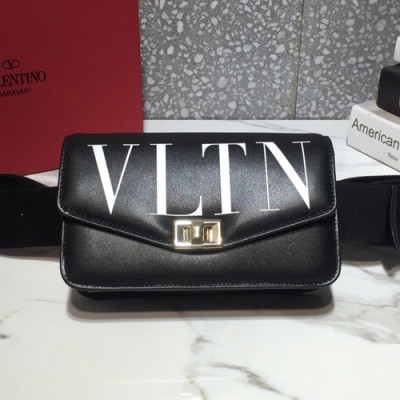 Valentino 2019 Leather Belt Bag Shoudler Bag,20CM - 발렌티노 2019 레더 벨트백 숄더백,VTB0145,20CM,블랙