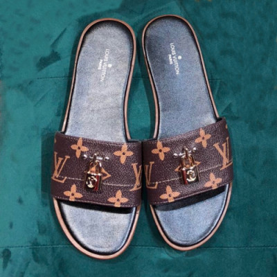 Louis Vuitton 2019 Womens Monogram Lock it Slipper- 루이비통 여성 모노그램 락잇 슬리퍼 Lou0985x.Size(225 - 255).브라운