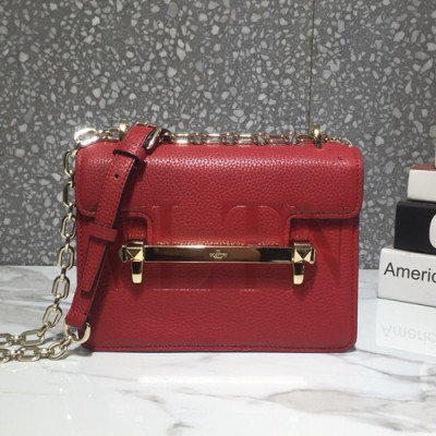 Valentino 2019  Leather Uptown Shoudler Cross Bag,21CM - 발렌티노 2019 레더 업타운 숄더 크로스백,0088-VTB0372,21CM,레드