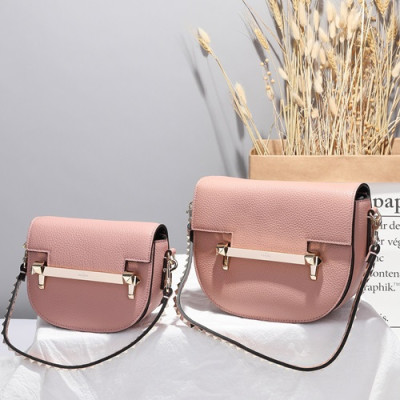 Valentino 2019  Leather Shoudler Bag,17/22CM - 발렌티노 2019 레더 여성용 숄더백,VTB0386,17/22CM,핑크