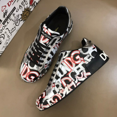 [커스텀급]Dolce&Gabbana 2019 Mens Calfskin Graffit Sneakers - 돌체앤가바나 남성 카프스킨 그래피티 스니커즈 Dol0194x.Size(240 - 275).실버