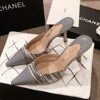 [미니멀]Chanel 2019 Women's Pearl Jacquard Bloafer - 샤넬 여성 진주 자카드 블로퍼Cnl0374x.Size(225 - 250).그레이