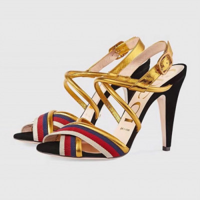 Gucci 2019 Ladies Strap High-heel Leather Sandal - 구찌 여성 스트랩 하이힐 레더 샌달 Guc01015x.Size(225 -  250).골드