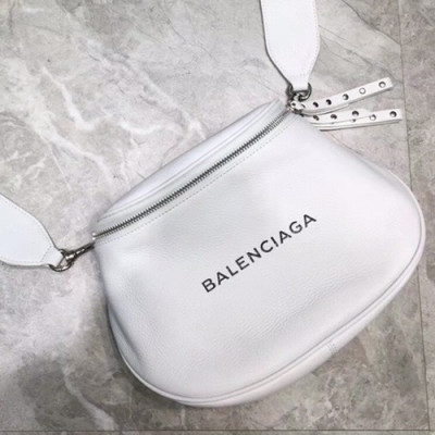 Balenciaga 2019 Leather  Shoulder Bag,24CM - 발렌시아가 2019 남여공용 레더 숄더백,BGB0013,24CM,화이트