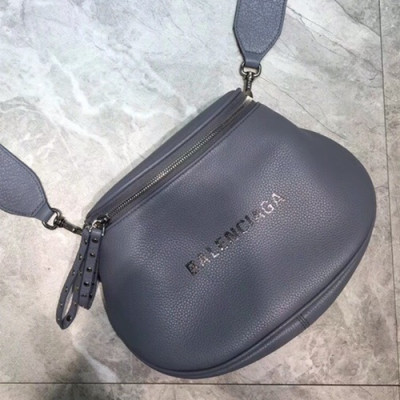 Balenciaga 2019 Leather  Shoulder Bag,24CM - 발렌시아가 2019 남여공용 레더 숄더백,BGB0016,24CM,다크그레이