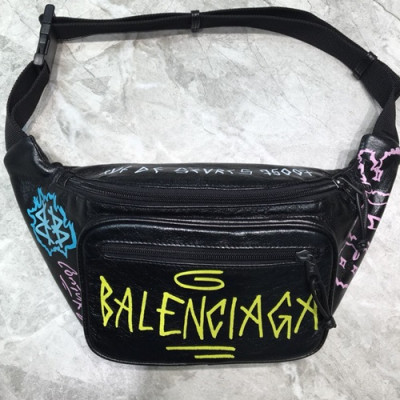 Balenciaga 2019 Leather Belt Bag,37CM - 발렌시아가 2019 남여공용 레더 벨트백,BGB0028,37CM,블랙
