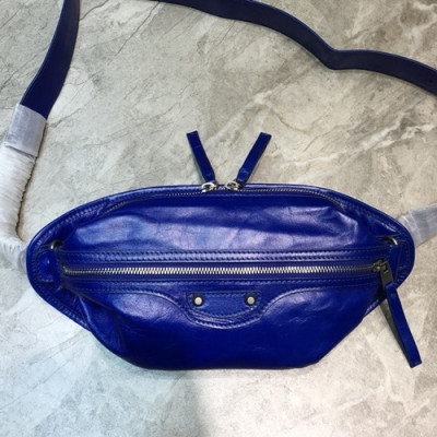 Balenciaga 2019 Leather Belt Bag,36CM - 발렌시아가 2019 남여공용 레더 벨트백,BGB0034,36CM,블루