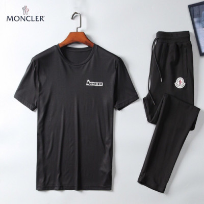 [추가할인]Moncler 2019 Mens Patch Logo Short Sleeved Training Clothes - 몽클레어 남성 신상 패치 로고 반팔 트레이닝복 Moc0481x.Size(m- 3xl).2컬러(블랙/화이트)