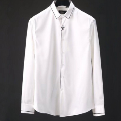 Dior 2019 Mens Business Modern Silk Tshirt - 디올 남성 비지니스 모던 실크 셔츠 Dio0214x.Size(m - 3xl).3컬러(화이트/네이비/오렌지)