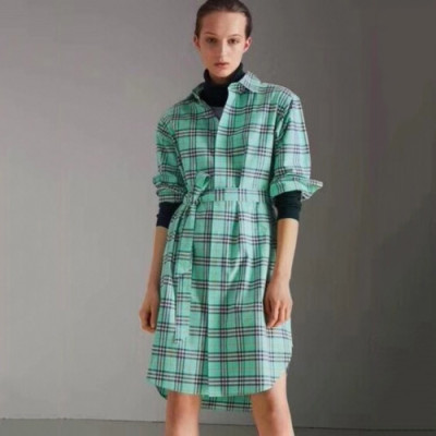 Burberry 2019 Ladies Classic Modern Check Shirt - 버버리 여성 클래식 모던 체크 셔츠 Bur0714x.Size(s - 2xl).그린