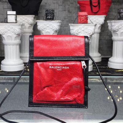 Balenciaga 2019 Leather Shoulder Cross Bag,19CM - 발렌시아가 2019 남여공용 레더 숄더 크로스백,BGB0158,19CM,레드