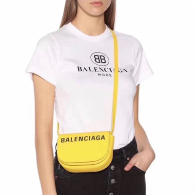 Balenciaga 2019 Ville Day Leather Shoulder Bag,19CM - 발렌시아가 2019 빌 데이 레더 숄더백,BGB0185,19CM,옐로우