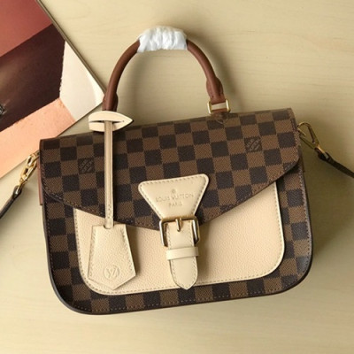 Louis Vuitton 2019 Tote Shoulder Cross Bag,25cm - 루이비통 2019 다미에 에벤 토트 숄더 크로스백 N40146,LOUB1119 ,25cm,브라운+베이지