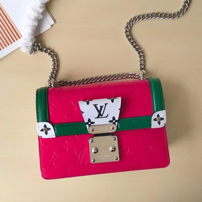 Louis Vuitton 2019 Wynwood Monogram Vernis Shoulder Bag,21cm - 루이비통 2019 윈우드 모노그램 베르니 숄더백 M90445,LOUB1124 ,21cm,핫핑크