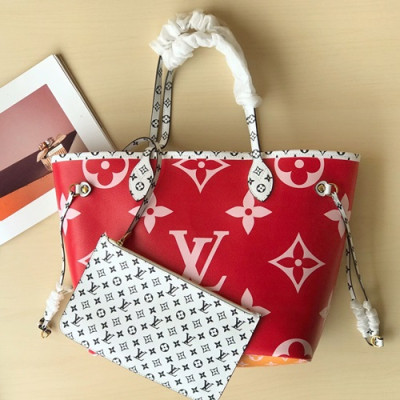 Louis Vuitton 2019 Never Full Tote Shoulder Shopper Bag,32cm - 루이비통 2019 네버풀 토트 숄더 쇼퍼백 M41177,LOUB1156 ,32cm,레드+핑크