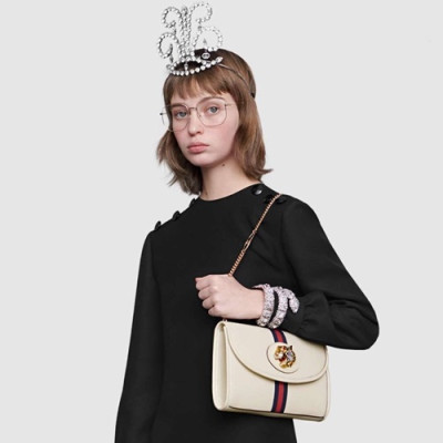 [올봄 잇템!]Gucci 2019 Rajah Leather Small Chain Shoulder Bag ,24CM - 구찌 2019 라자 레더 스몰 체인 숄더백 570145,GUB0531 ,24cm,화이트