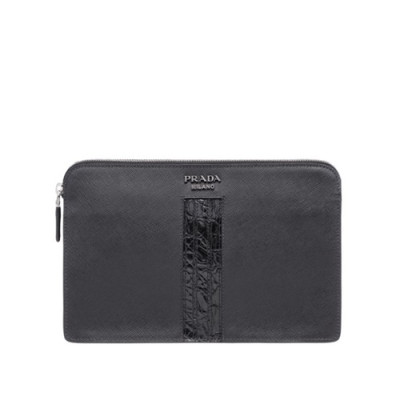 Prada Mens Clutch Bag ,27CM - 프라다 남성용 클러치백 2VF056-20,27CM,블랙