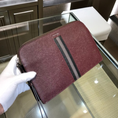 Prada Mens Clutch Bag,27CM - 프라다 남성용 클러치백 2VF056-22,27CM,와인