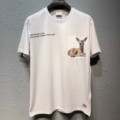 Burberry 2019 Couple Classic Printing Logo Cotton Short Sleeved Tshirt - 버버리 커플 클래식 프린팅 로고 코튼 반팔티 Bur0723x.Size(xs - l).화이트