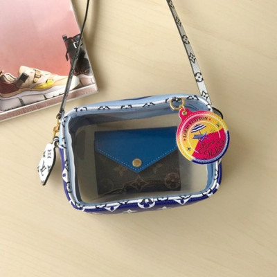 Louis Vuitton 2019 PVC Beach Pouch Shouder Bag,16.5cm - 루이비통 2019 PVC 비치 파우치 숄더백 ,M67601,LOUB1186,16.5cm,블루