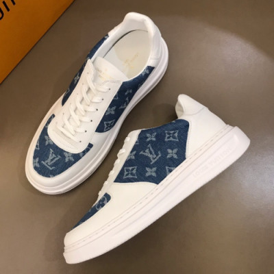 Louis Vuitton 2019 Mens Initial Logo Lambskin Sneakers  - 루이비통 남성 이니셜 로고 램스킨 스니커즈 Lou01020x.Size(240 - 270).블루
