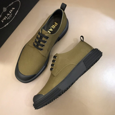 [커스텀급]Prada 2019 Mens Cajual Canvas Low -top Sneakers - 프라다 남성 캐쥬얼 캔버스 로우탑 스니커즈 Pra0578x.Size(240 - 270).올리브