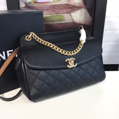 Chanel 2019 Women Leather Tote Shoulder Bag ,24CM - 샤넬 2019 여성용 레더 토트 숄더백,CHAB0652,24CM,블랙