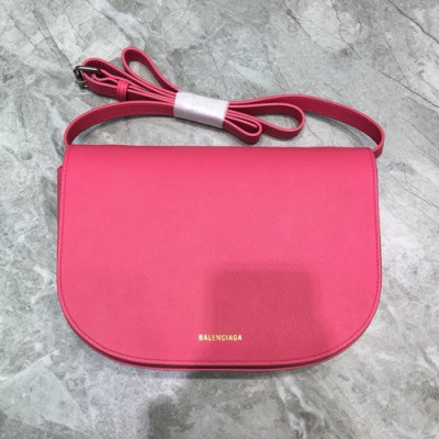 Balenciaga 2019 Ville Day Leather Large Shoulder Bag,24CM - 발렌시아가 2019 빌 데이 레더 라지 숄더백,BGB0263,24CM,핑크